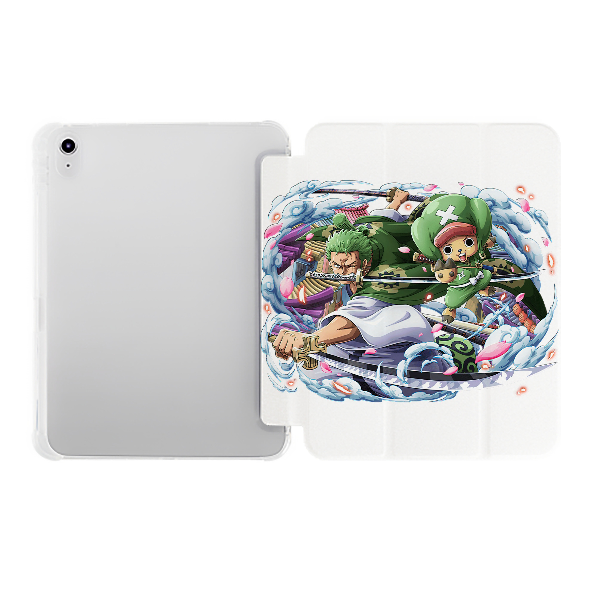 （画像用） ワンピース ロロノア・ゾロ ONE PIECE Roronoa Zoro IPad ケース ペン収納付き 三つ折りスタンド PUレザー×シリコン 対応機種9.5/10.5/10.9インチ